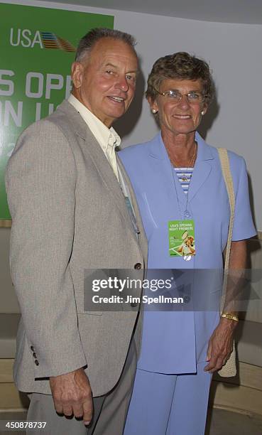 Rudy Boesch & Marge during USA Network's Opening Night Premiere at the 2001 US Open at Arthur Ashe Stadium in Flushing Meadows, New York, United...