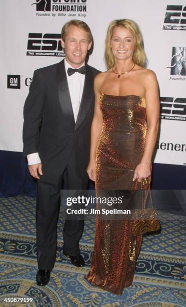 Bart Conner and Nadia Comaneci during 22nd Annual Salute To Women In Sports Gala at Waldorf Astoria Hotel in New York City, New York, United States.