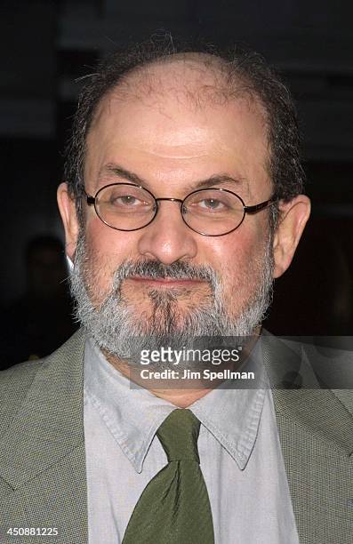 Salman Rushdie during The Lord Of The Rings - The Fellowship Of The Ring - New York Premiere at The Ziegfeld Theater in New York City, New York,...