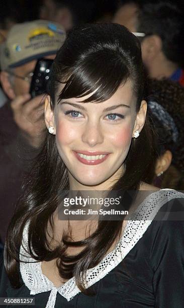 Liv Tyler during The Lord Of The Rings - The Fellowship Of The Ring - New York Premiere at The Ziegfeld Theater in New York City, New York, United...