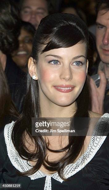 Liv Tyler during The Lord Of The Rings - The Fellowship Of The Ring - New York Premiere at The Ziegfeld Theater in New York City, New York, United...