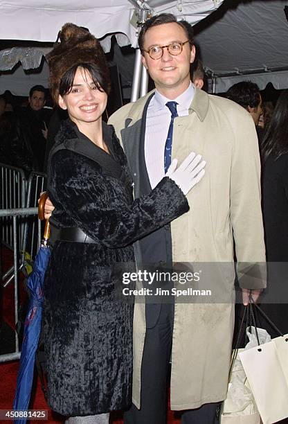 Karen Duffy & her Husband John Lambros during The Shipping News New York Premiere at The Ziegfeld Theatre in New York City, New York, United States.