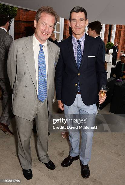Lord Ivar Mountbatten and Chip Bergh, President and CEO of Levi Strauss & Co, attend the drinks reception hosted by Dockers, the San Francisco based...
