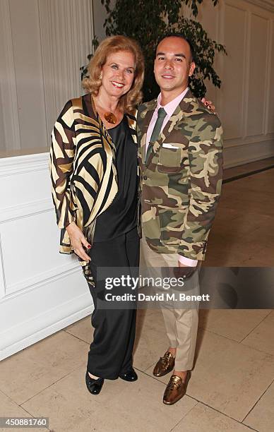 Valerie Leon and Shaun Lee Lewis, Levi Strauss Director of Global PR and Collaborations, attends the drinks reception hosted by Dockers, the San...