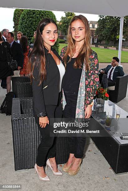 Ellie Smith and Lady Amelia Windsor attends the drinks reception hosted by Dockers, the San Francisco based apparel brand, at Kensington Palace on...