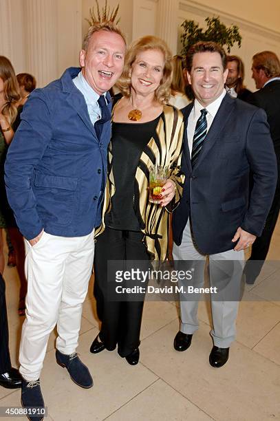 Tim Larcombe, Managing Director of Levis Strauss, Valerie Leon and Seth Ellison, Executive Vice President and President Europe, attend the drinks...