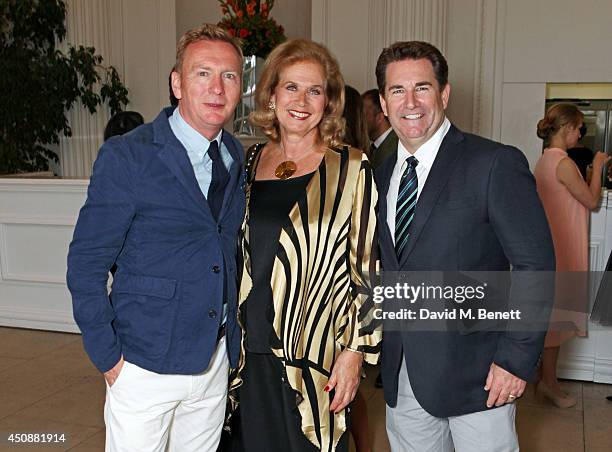 Tim Larcombe, Managing Director of Levis Strauss, Valerie Leon and Seth Ellison, Executive Vice President and President Europe, attend the drinks...