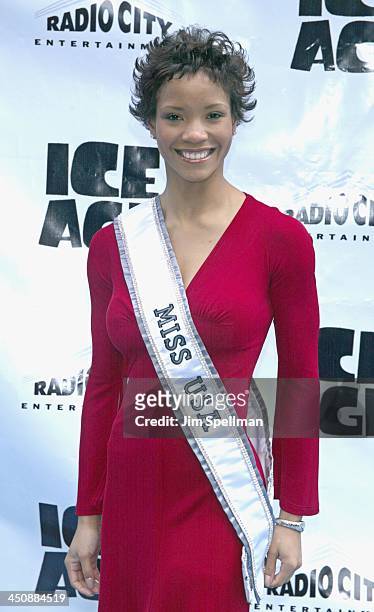 Miss USA 2002 Shauntay Hinton during World Premiere Of Ice Age at Radio City Music Hall in New York City, New York, United States.