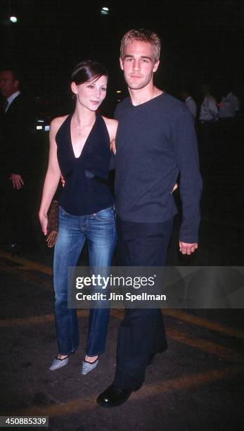 Heather McComb & James Van Der Beek during 2001 WB Television Network Uprfront All-Star Party at The light House Chelsea Piers, Pier 61 in New York...