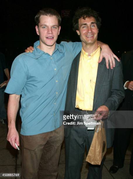 Matt Damon & director Doug Liman during New York Screening of The Bourne Identity Hosted by Universal & Hypnotic at Sutton Theater in New York City,...