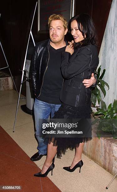 Eddie Izzard & Jennifer Tilly during The Cat's Meow New York City Premiere at Beekman Theater in New York City, New York, United States.