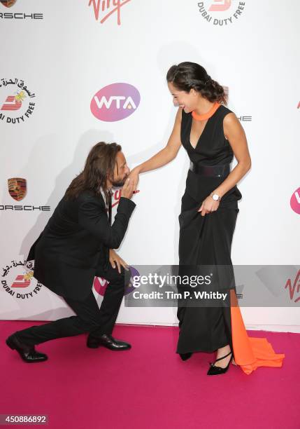 Ana Ivanovic and guest attend the WTA Pre-Wimbledon party at Kensington Roof Gardens on June 19, 2014 in London, England.