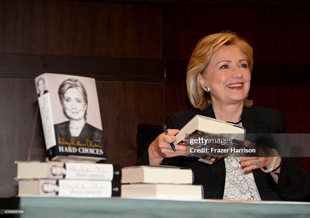 Hillary Rodham Clinton Book Signing For "Hard Choices"