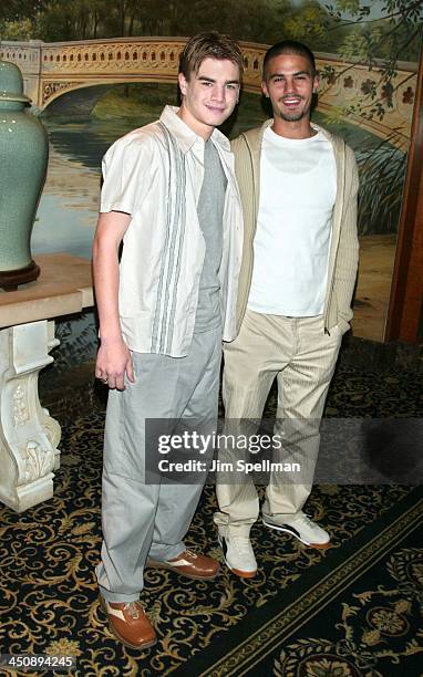 David Gallagher & Adam LaVorgna during The WB Introduces Its 2002-2003 Schedule at New York Sheraton in New York City, New York, United States.
