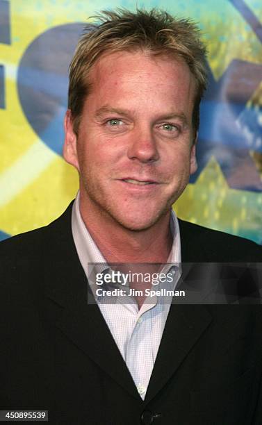 Kiefer Sutherland during Fox Television 2002-2003 Upfront Party - Arrivals at Pier 88 in New York City, New York, United States.