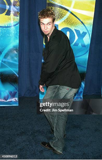 Taran Killam clowning around during Fox Television 2002-2003 Upfront Party - Arrivals at Pier 88 in New York City, New York, United States.