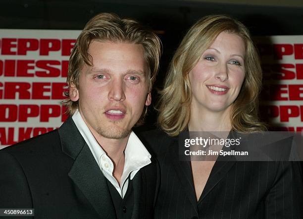 Barry Pepper & wife Cindy during Knockaround Guys Premiere - New York at AMC Empire 25 Theatre in New York City, New York, United States.