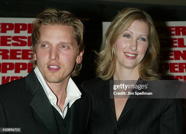 Barry Pepper & wife Cindy during Knockaround Guys Premiere - New York at AMC Empire 25 Theatre in New York City, New York, United States.