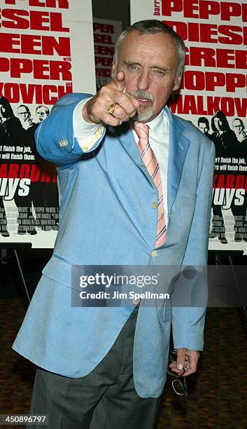 Dennis Hopper during Knockaround Guys Premiere - New York at AMC Empire 25 Theatre in New York City, New York, United States.