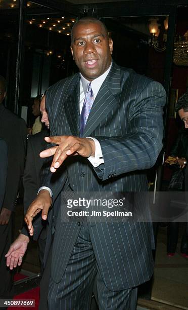 Executive producer Earvin Magic Johnson during Brown Sugar - New York Premiere at The Ziegfeld Theater in New York City, New York, United States.