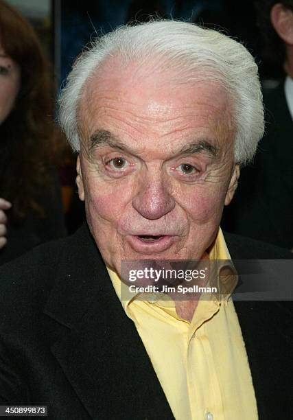 Jack Valenti, MPAA President during Harry Potter and the Chamber of Secrets New York Premiere - Arrivals at The Ziegfeld Theatre in New York City,...