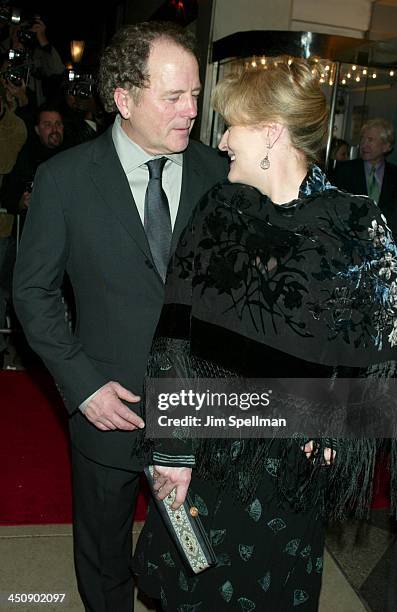 Meryl Streep & husband Don Gummer during The Hours New York City Premiere - Arrivals at The Paris Theater in New York City, New York, United States.