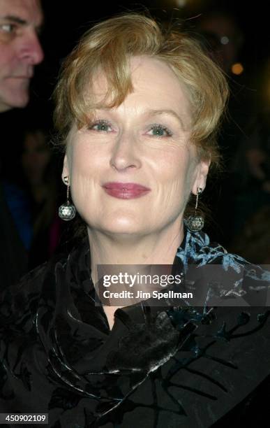 Meryl Streep during The Hours New York City Premiere - Arrivals at The Paris Theater in New York City, New York, United States.