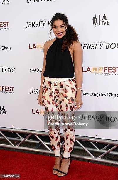 Singer Jordin Sparks attends the closing night film premiere of "Jersey Boys" during the 2014 Los Angeles Film Festival at Premiere House on June 19,...