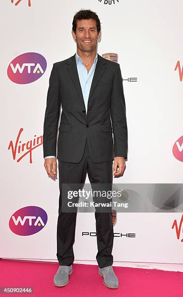 Mark Webber attends the WTA Pre-Wimbledon party at Kensington Roof Gardens on June 19, 2014 in London, England.