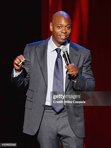 Comedian/actor Dave Chappelle performs at Radio City Music Hall on June 19, 2014 in New York City.