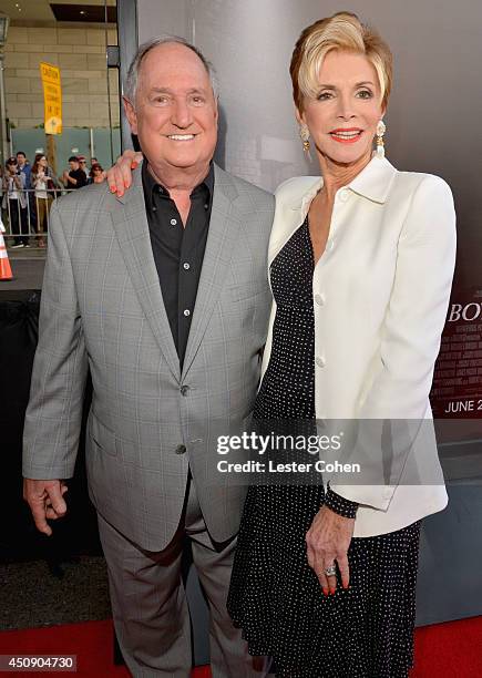 Singer Neil Sedaka and Leba Strassberg attend the premiere of Warner Bros. Pictures' "Jersey Boys" during the 2014 Los Angeles Film Festival at Regal...