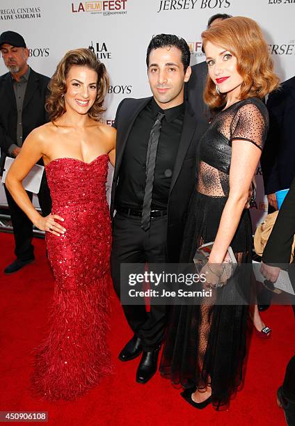 Actors Renee Mariono, Johnny Cannizzaro and Erica Piccininni attend the closing night film premiere of "Jersey Boys" during the 2014 Los Angeles Film...