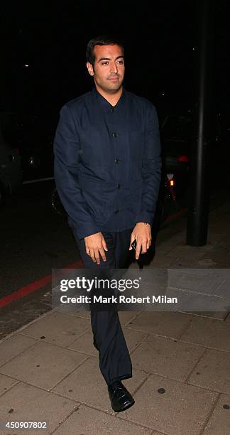 Mohammed Al Turki at China Tang restaurant on June 19, 2014 in London, England.