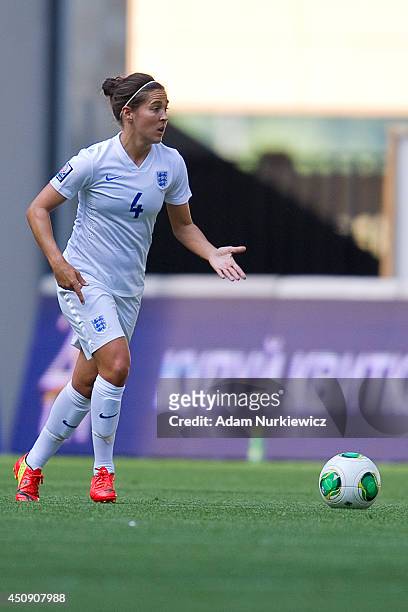 Fara Williams of England Women in action during the FIFA Women's World Cup 2015 Qualifier match between Ukraine Women and England Women at Arena Lviv...
