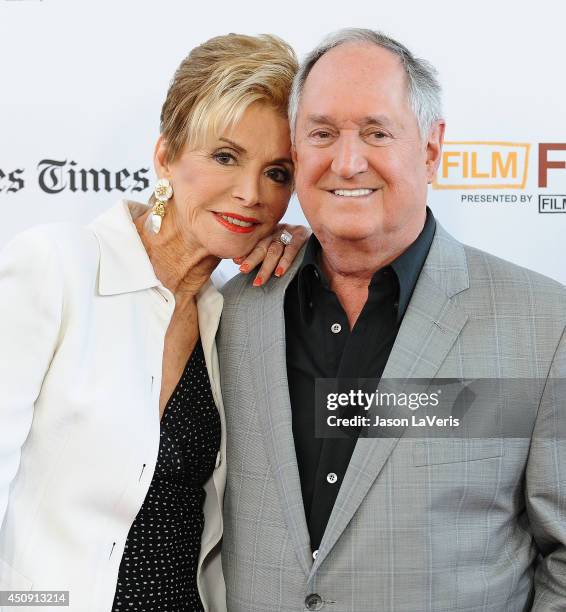Singer Neil Sedaka and wife Leba Strassberg attend the 2014 Los Angeles Film Festival closing night film premiere of "Jersey Boys" at Premiere House...