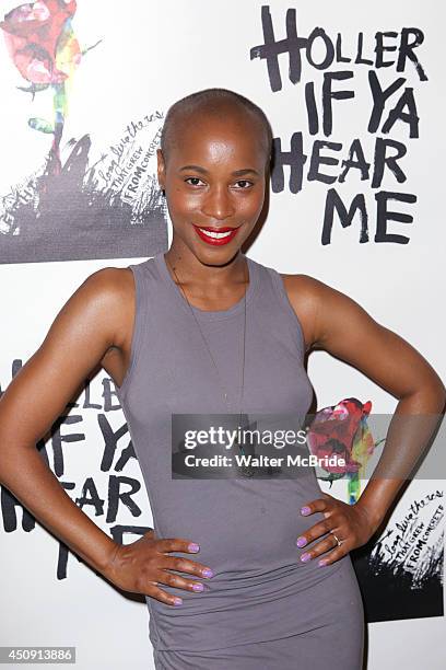 Valisia LeKae attends "Holler If Ya Hear Me" opening night at Palace Theatre on June 19, 2014 in New York City.