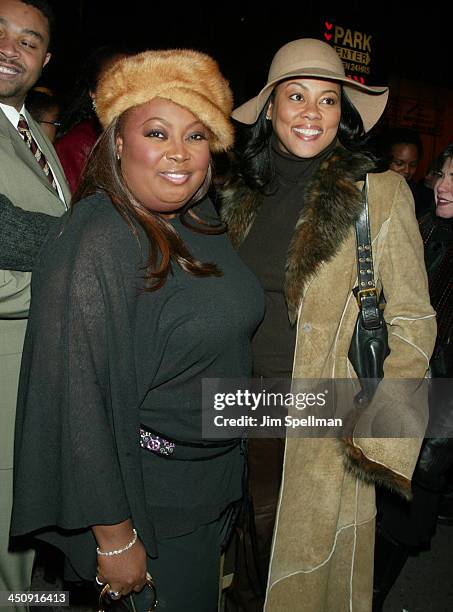 Star Jones and Lela Rochon during Opening Night Arrivals for the Broadway Revival of August Wilson's Ma Rainey's Black Bottom at The Royale Theatre...