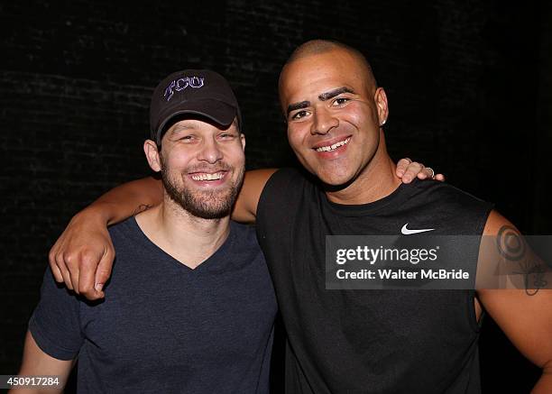 Ben Thompson and Christopher Jackson during the Opening Night Actors' Equity Gypsy Robe Ceremony honoring Tracee Beazer for 'Holler if Ya Hear Me' on...