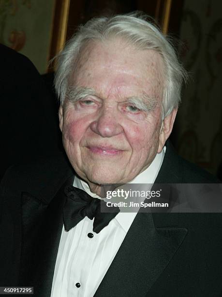 Andy Rooney during 55th Annual Writers Guild of America East Awards - Arrivals at The Pierre Hotel in New York City, New York, United States.