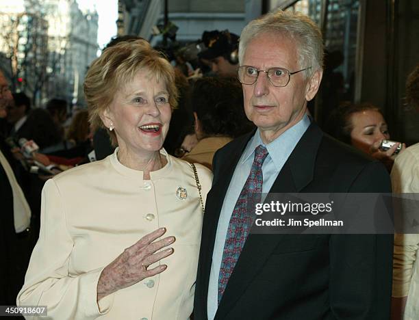 Diana Douglas and companion during It Runs in the Family New York Premiere - Outside Arrivals at Loews Lincoln Square in New York City, New York,...