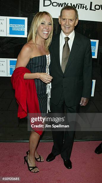 Heather Harlan and Tony Randall during 2003 Tribeca Film Festival - Down With Love World Premiere at Tribeca Performing Arts Center, 199 Chambers...