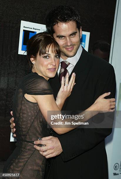 Lindsay Sloane and Fiance Dar Rollins during 2003 Tribeca Film Festival - Premiere of The In-Laws at Tribeca Performing Arts Center in New York City,...