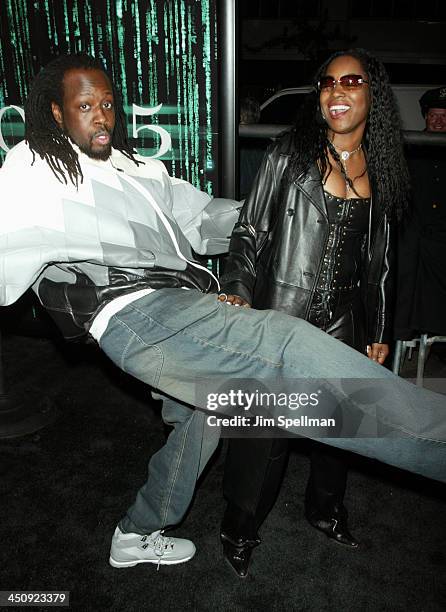 Wyclef Jean during Matrix Reloaded New York Premiere - Outside Arrivals at The Ziegfeld Theater in New York City, New York, United States.