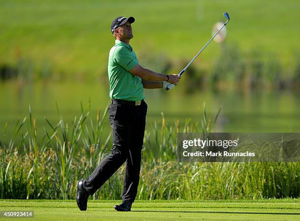 Robert Karlsson of Sweden during the Second round of The Irish Open at Fota Island resort on June 20, 2014 in Cork, Ireland.