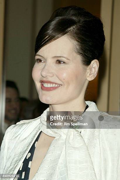 Geena Davis during The Film Society of Lincoln Center Gala Tribute to Susan Sarandon at Avery Fisher Hall, Lincoln Center in New York City, New York,...