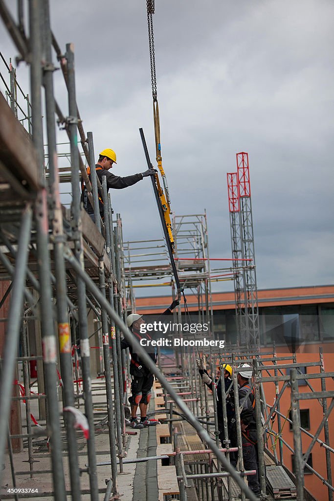 Residential Apartment Construction On A Hochtief AG Building Site