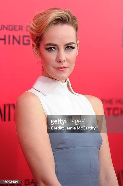 Actress Jena Malone attends the "Hunger Games: Catching Fire" New York Premiere at AMC Lincoln Square Theater on November 20, 2013 in New York City.