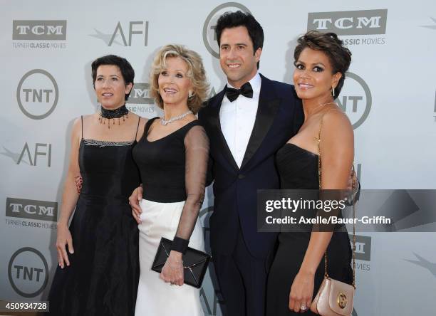 Producer Vanessa Vadim, actress Jane Fonda, actor Troy Garity and Simone Garity arrive at the 2014 AFI Life Achievement Award Gala Tribute at Dolby...