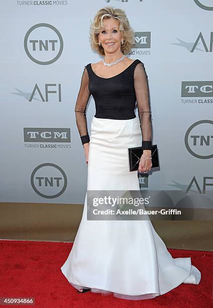 Actress Jane Fonda arrives at the 2014 AFI Life Achievement Award Gala Tribute at Dolby Theatre on June 5, 2014 in Hollywood, California.