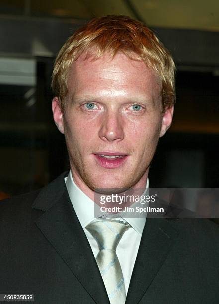 Paul Bettany during Master and Commander The Far Side of the World Screening - Outside Arrivals at Beekman Theatre in New York City, New York, United...